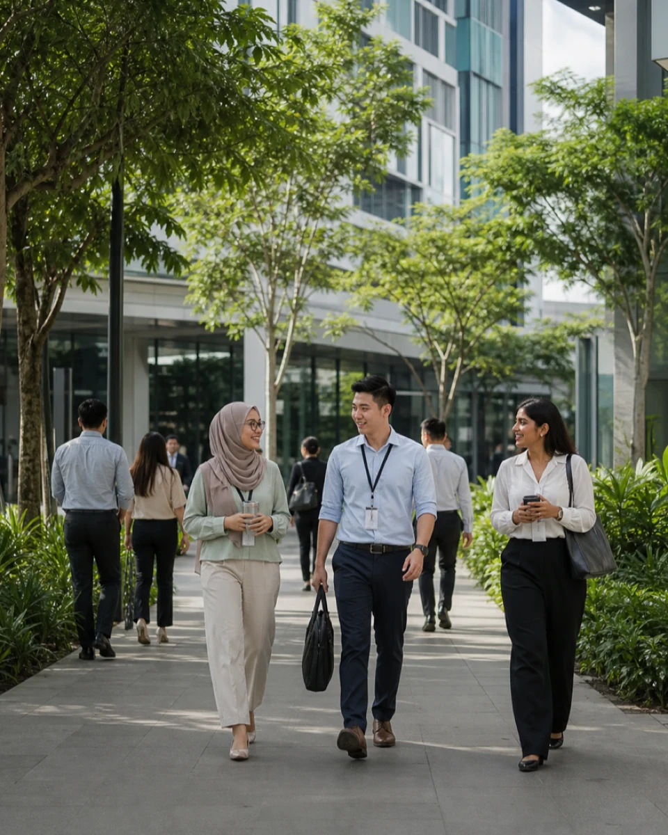 Modern business park and corporate offices